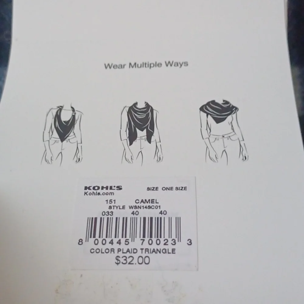 NWT SONOMA Triangle Scarf - Picture 6 of 8
